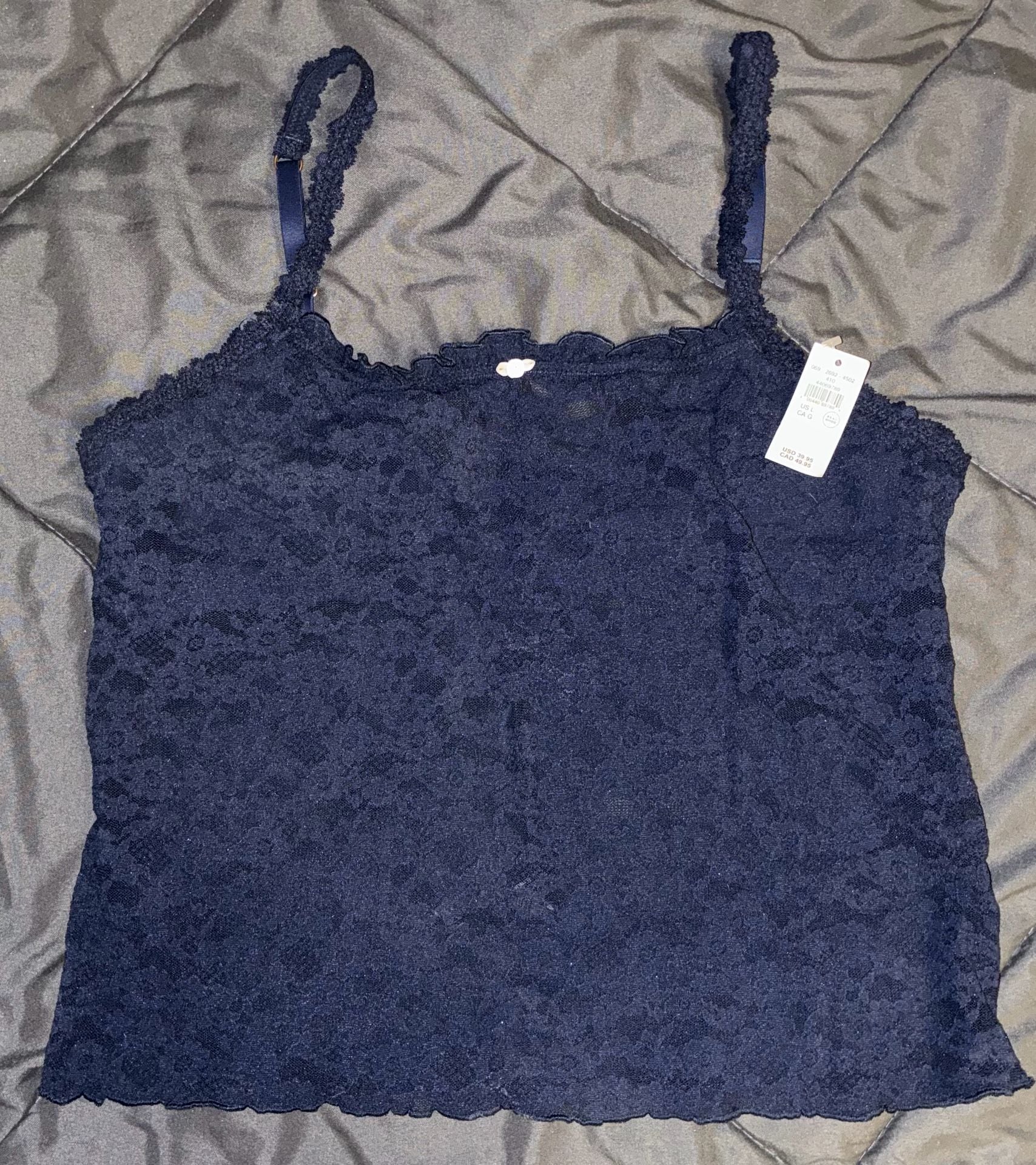 Aerie Lace Cami Size L Dark Blue 5