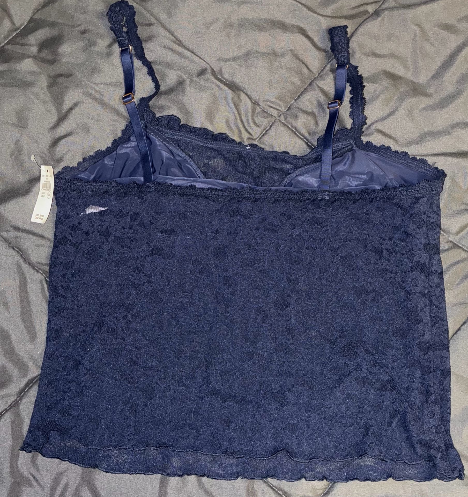 Aerie Lace Cami Size L Dark Blue 3
