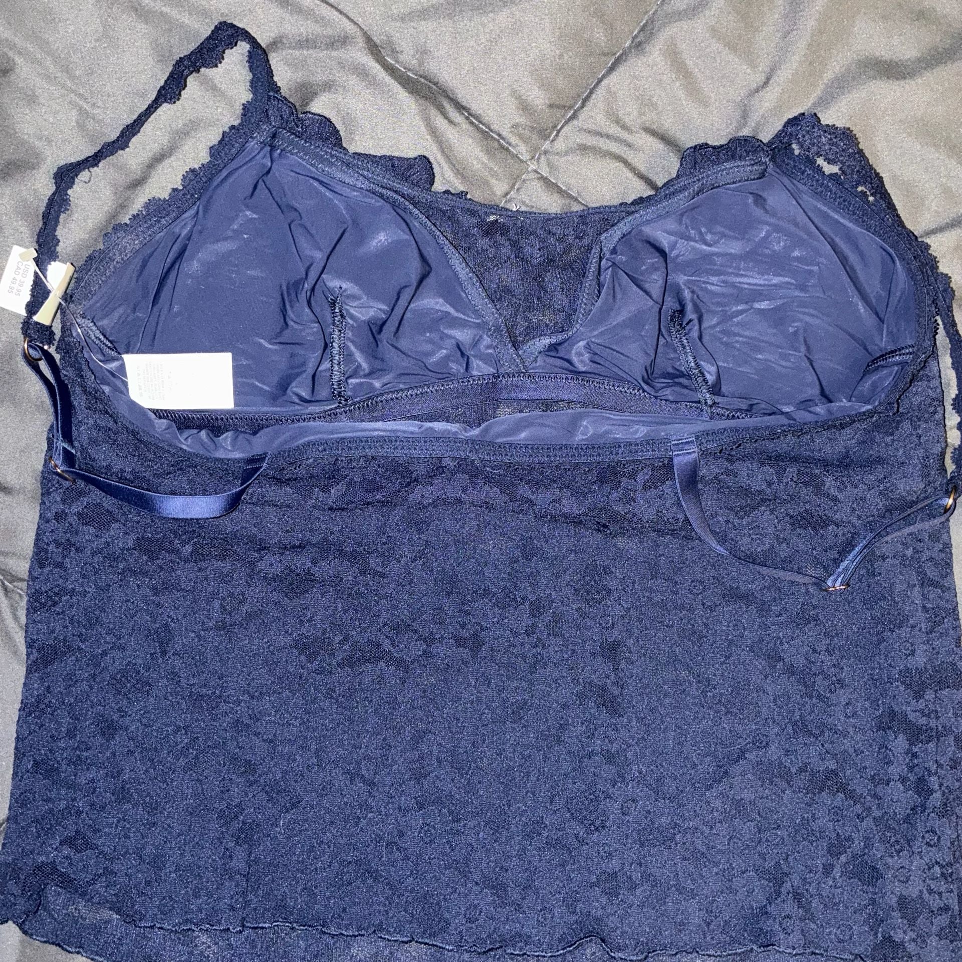 Aerie Lace Cami Size L Dark Blue 4