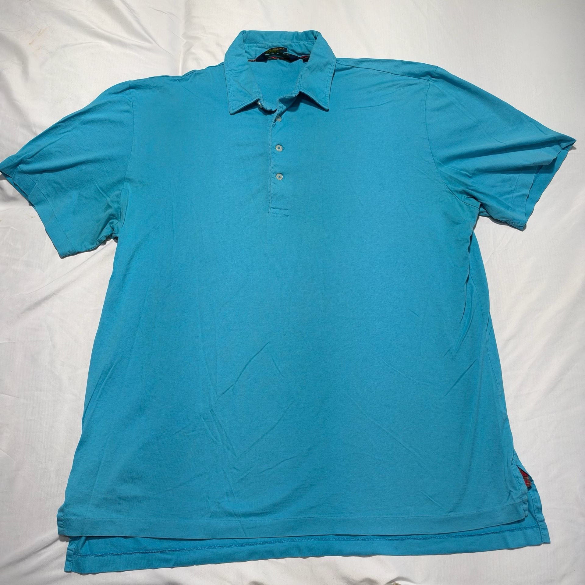 Polo Ralph Lauren Polo Golf Vintage Lisle Shirt Blue Cotton Short Sleeve 2