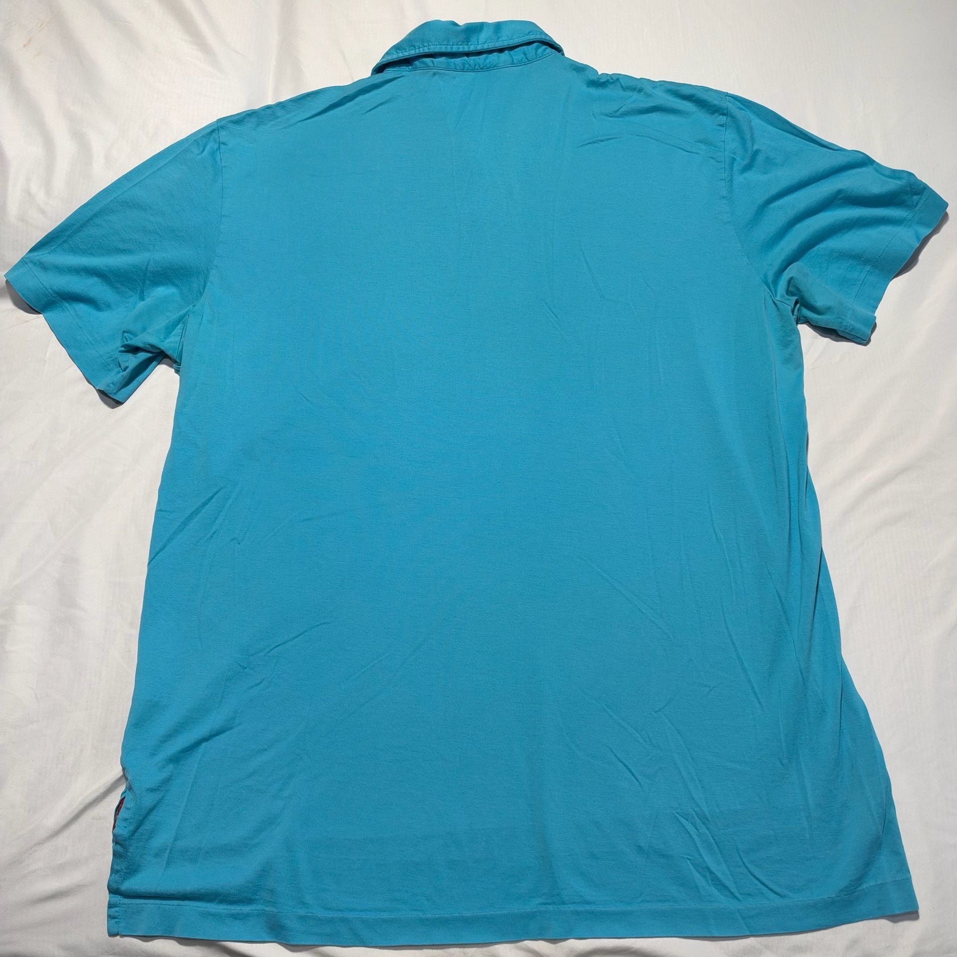Polo Ralph Lauren Polo Golf Vintage Lisle Shirt Blue Cotton Short Sleeve 6