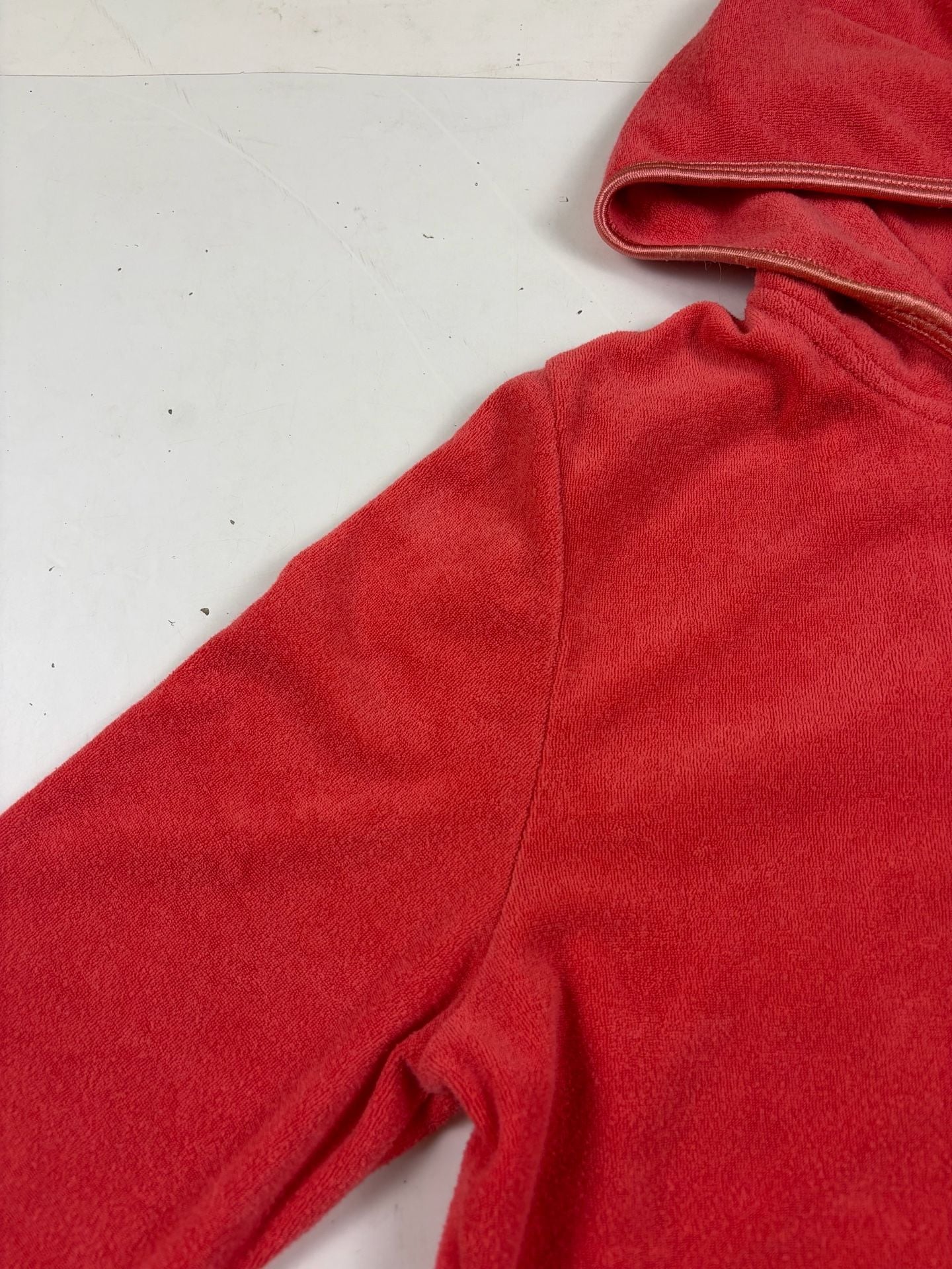 BCBG Max Azria Full Zip Hoodie Red Velour Size M (OF) 6