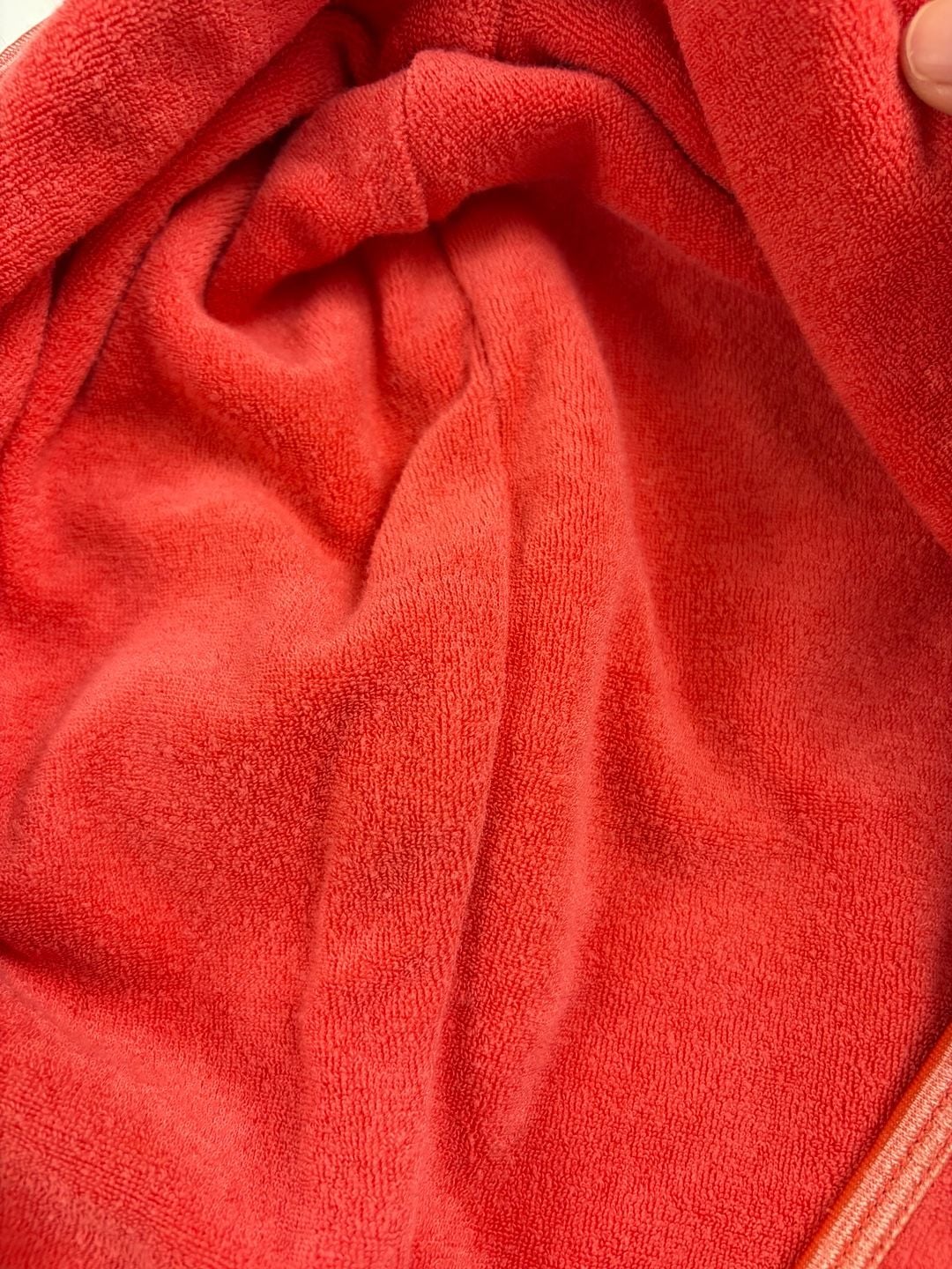 BCBG Max Azria Full Zip Hoodie Red Velour Size M (OF) 10
