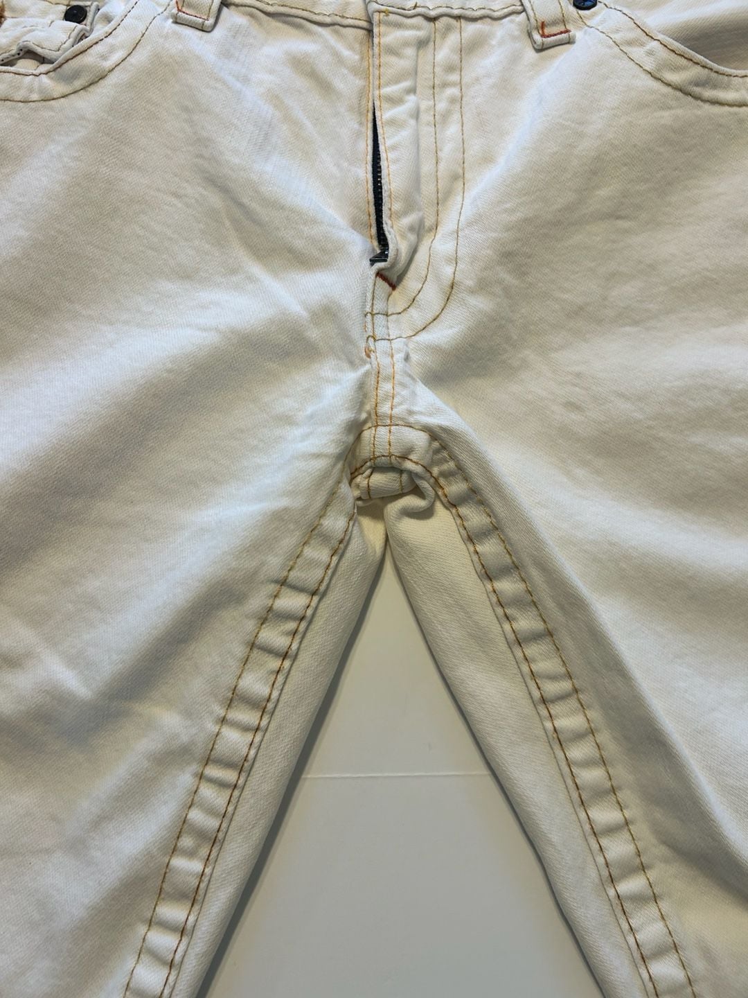 True Religion White Denim Shorts Size 38 8
