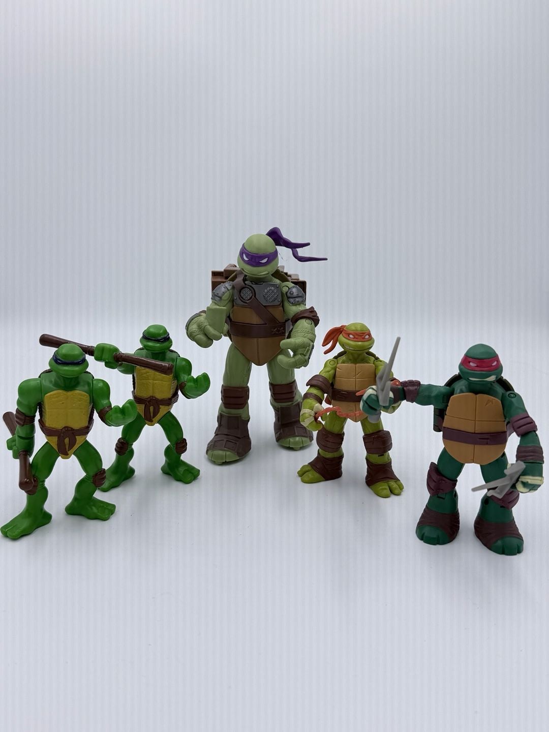 TMNT Action Figure Lot of 5 - 2012 Flingers Mikey & Donatello, Raph, 2007 McDonald's Leo 1