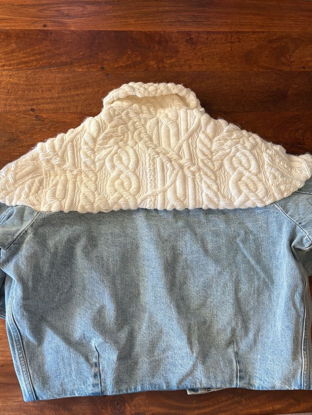 Levi Strauss & Co. Denim Knit Jacket Size S Blue White 8