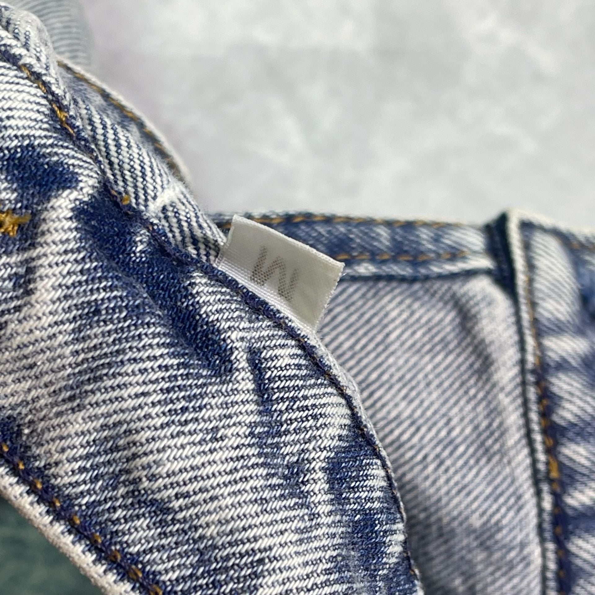 Tiger-Fox Vintage Denim Jacket Size M Acid Wash 100% Cotton 4