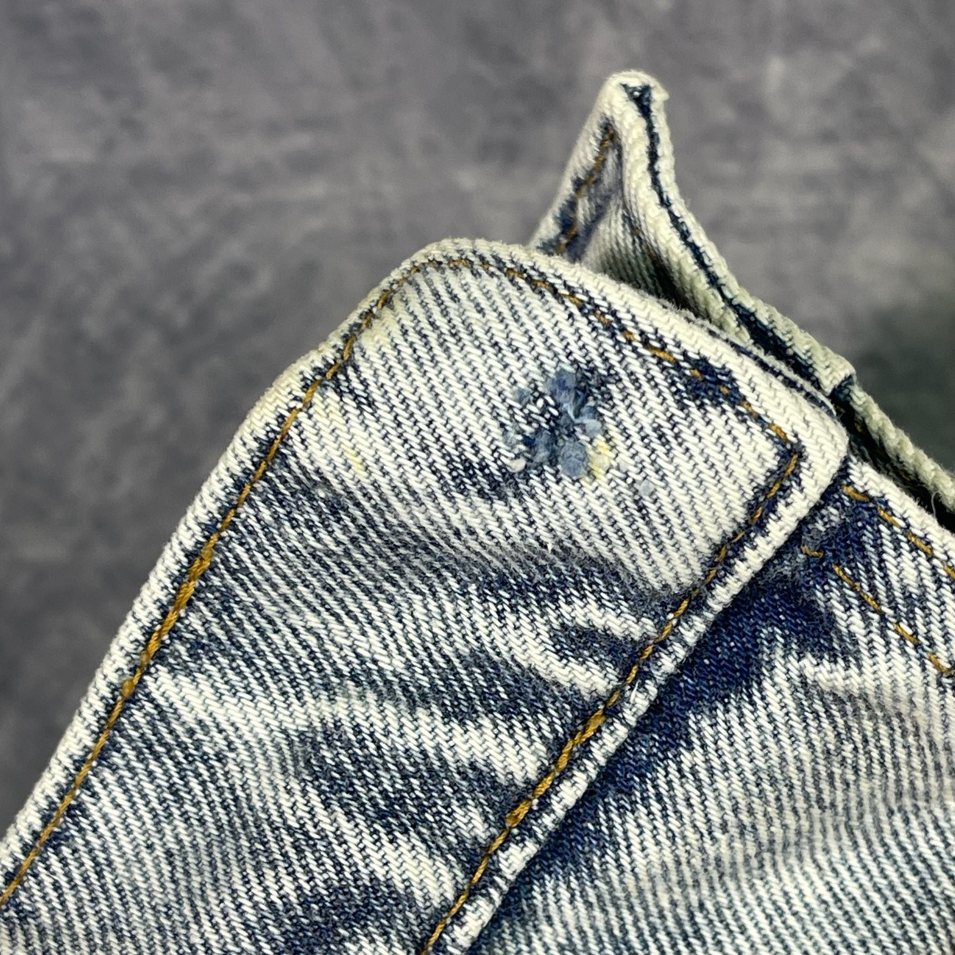 Tiger-Fox Vintage Denim Jacket Size M Acid Wash 100% Cotton 9