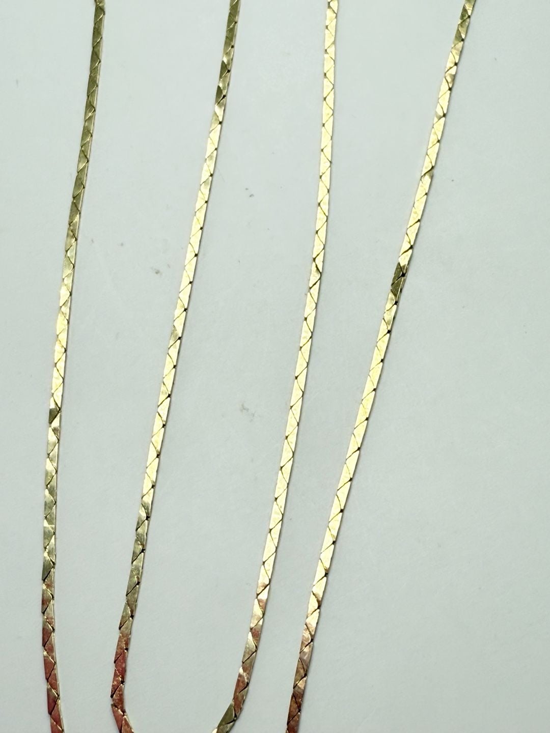 Solid 14k Yellow Gold Vintage Cobra Necklace 16" 5