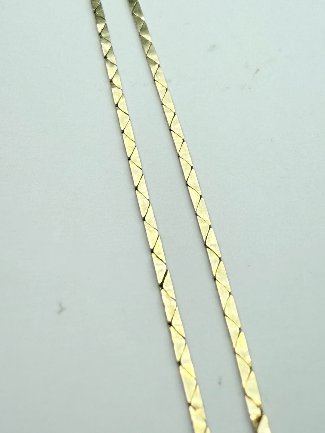 Solid 14k Yellow Gold Vintage Cobra Necklace 16" 9