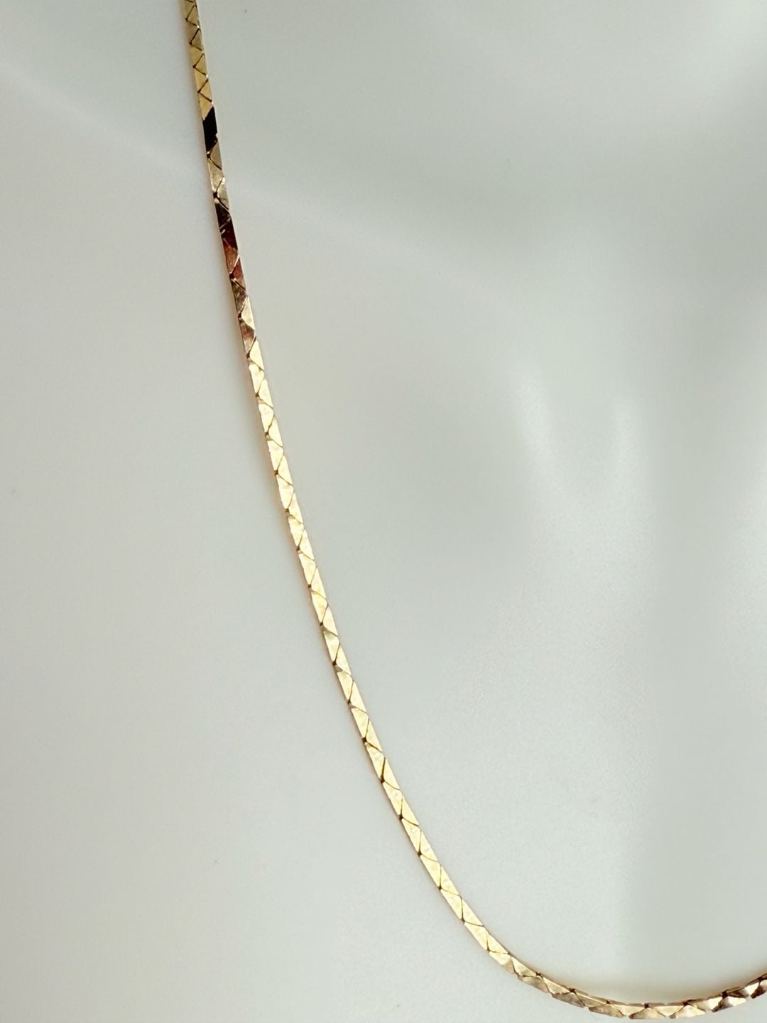 Solid 14k Yellow Gold Vintage Cobra Necklace 16" 11