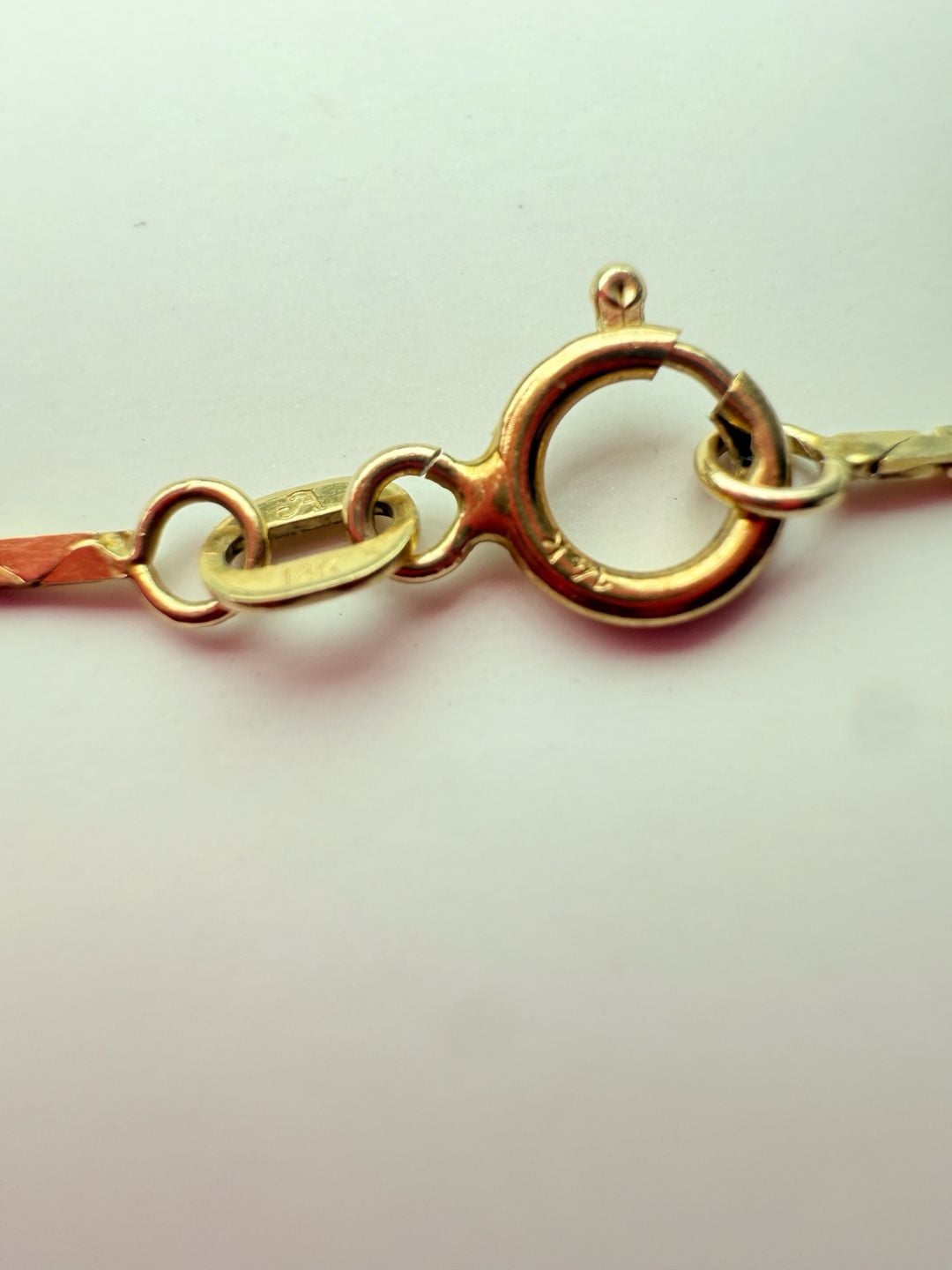 Solid 14k Yellow Gold Vintage Cobra Necklace 16" 15