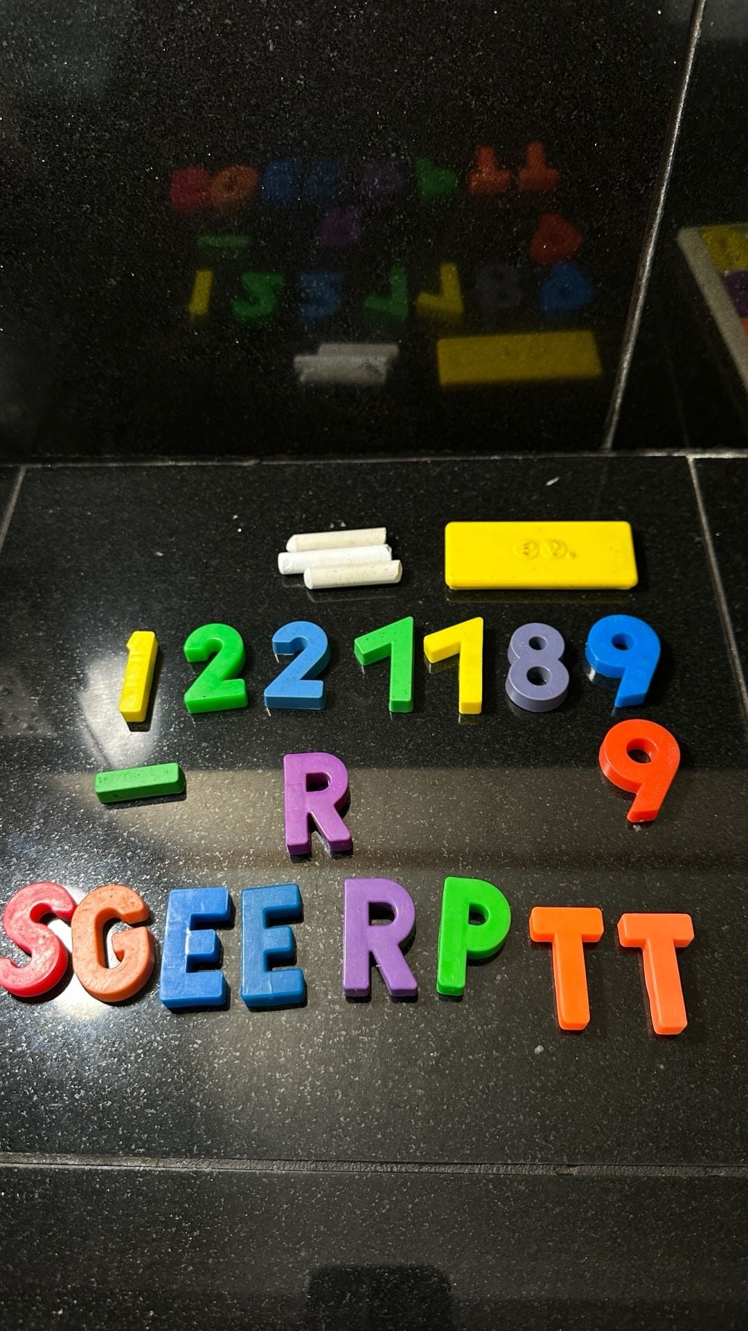 Complete Fisher-Price Vintage School Toy With Magnetic Letters #s And Cards 5