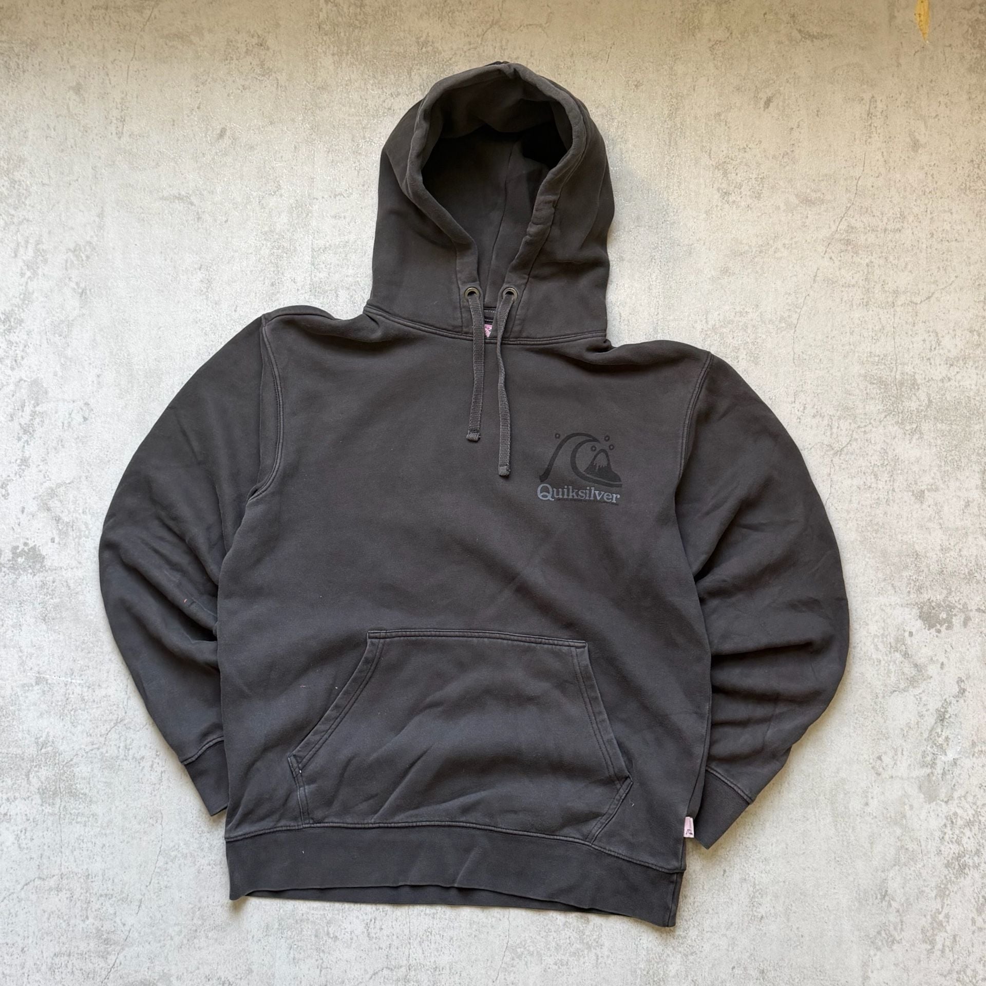 Quiksilver Hoodie Size M Black Graphic Pullover Sweatshirt 3