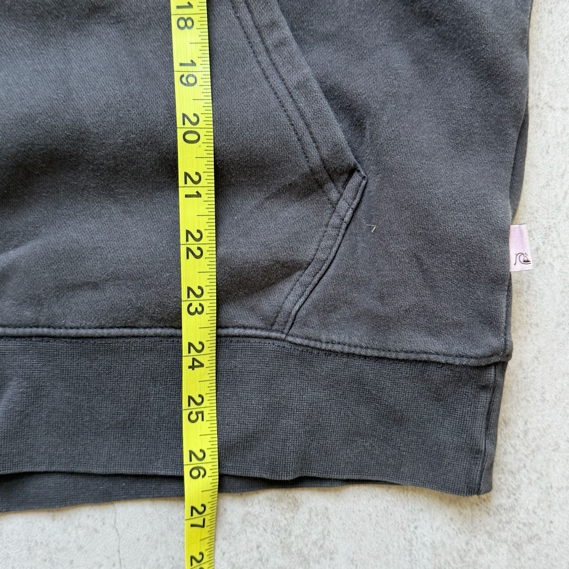 Quiksilver Hoodie Size M Black Graphic Pullover Sweatshirt 8