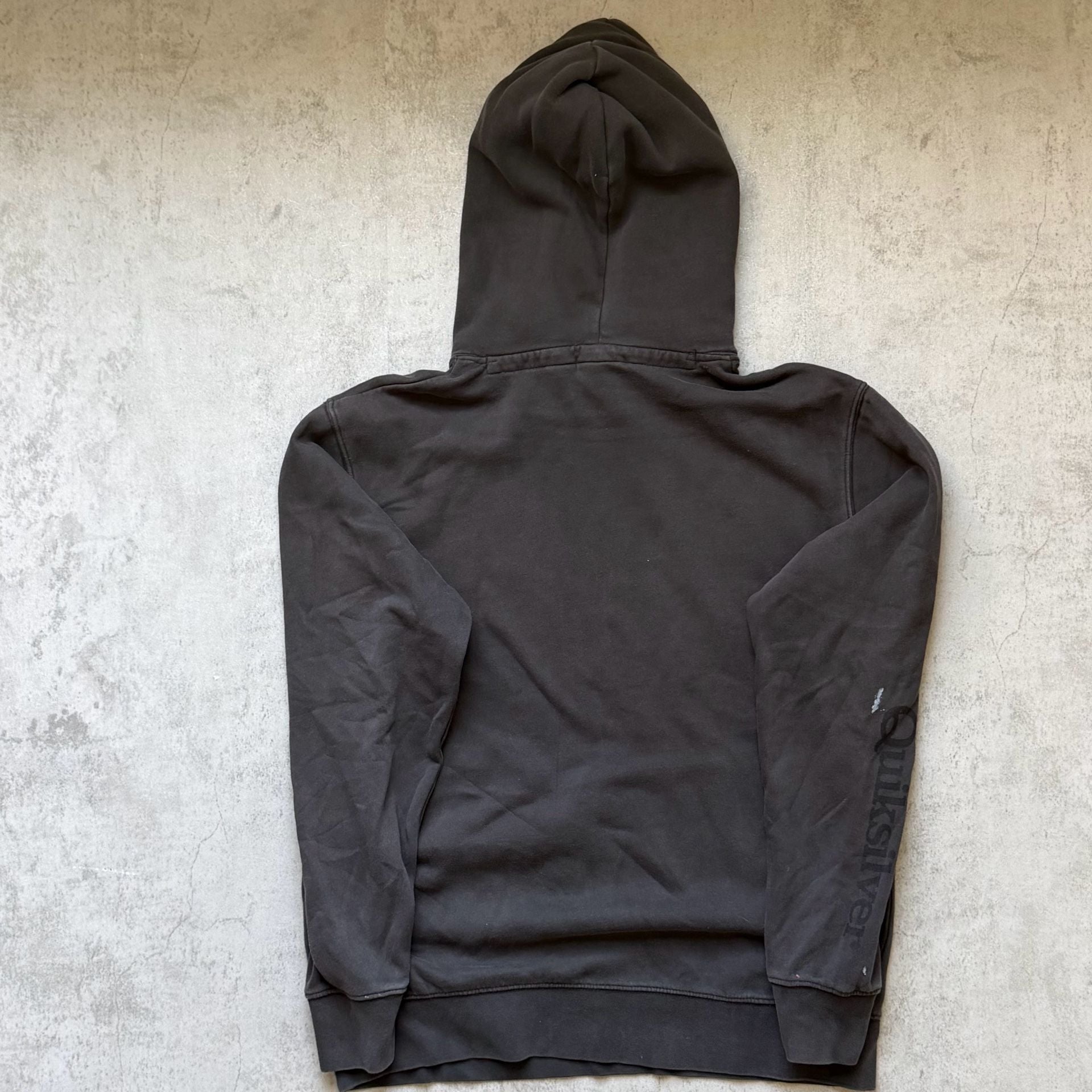 Quiksilver Hoodie Size M Black Graphic Pullover Sweatshirt 9