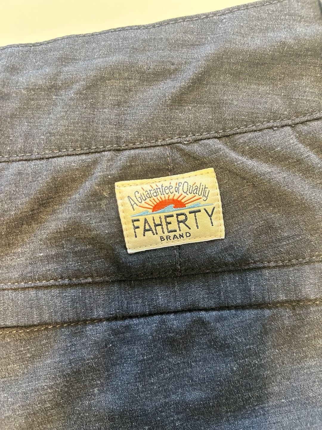 Faherty All Day Shorts Size 34 Charcoal Gray Performance 9