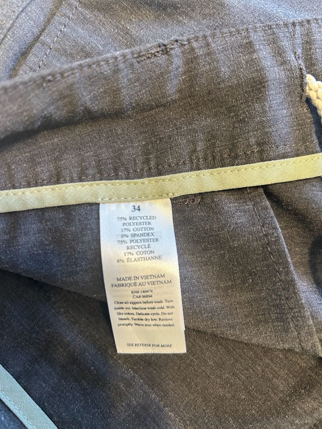 Faherty All Day Shorts Size 34 Charcoal Gray Performance 8