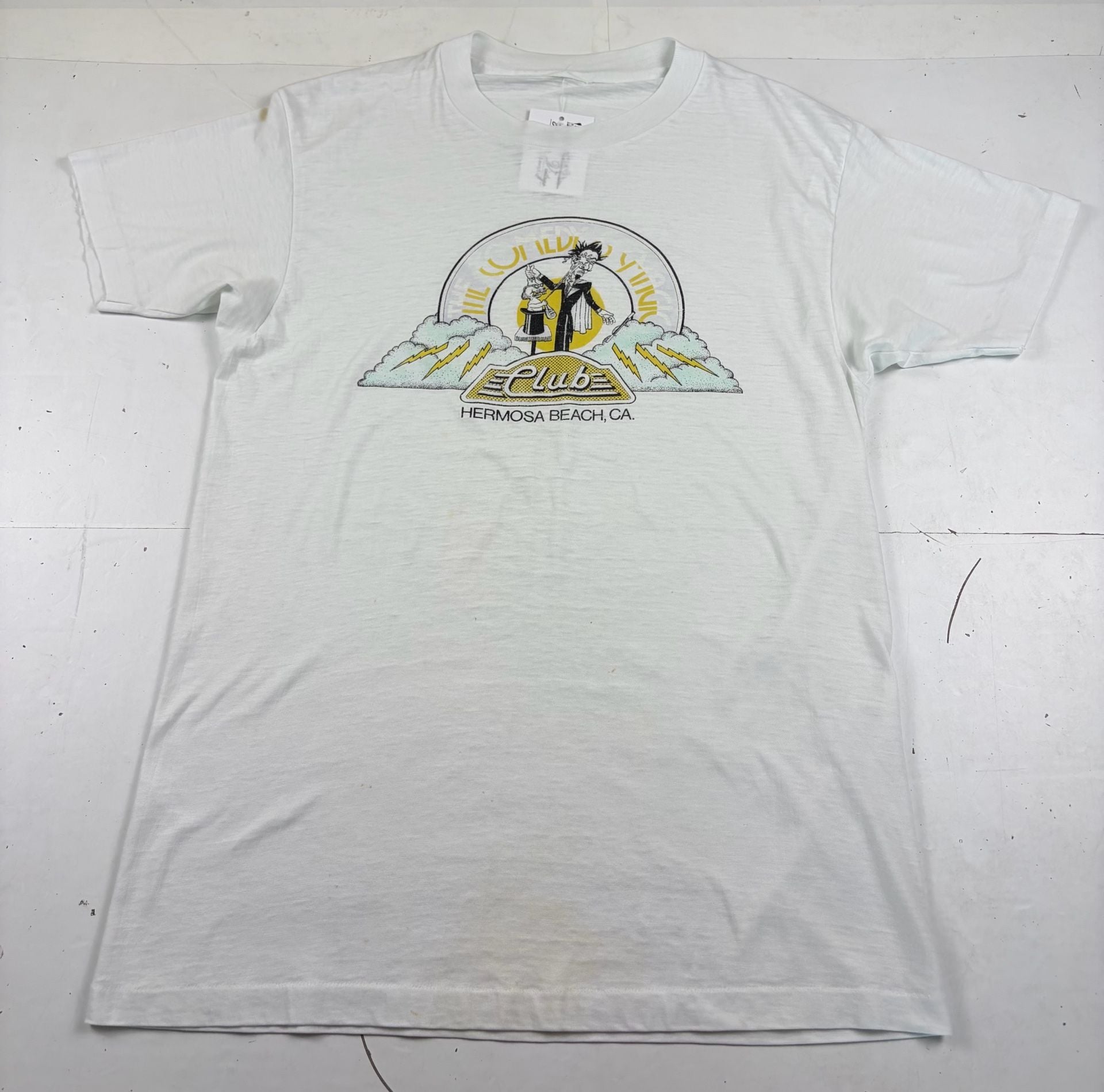 Vintage 70s-80s The Comedy Magic Club Hermosa Beach CA Graphic T-Shirt White Size M (OF) 2