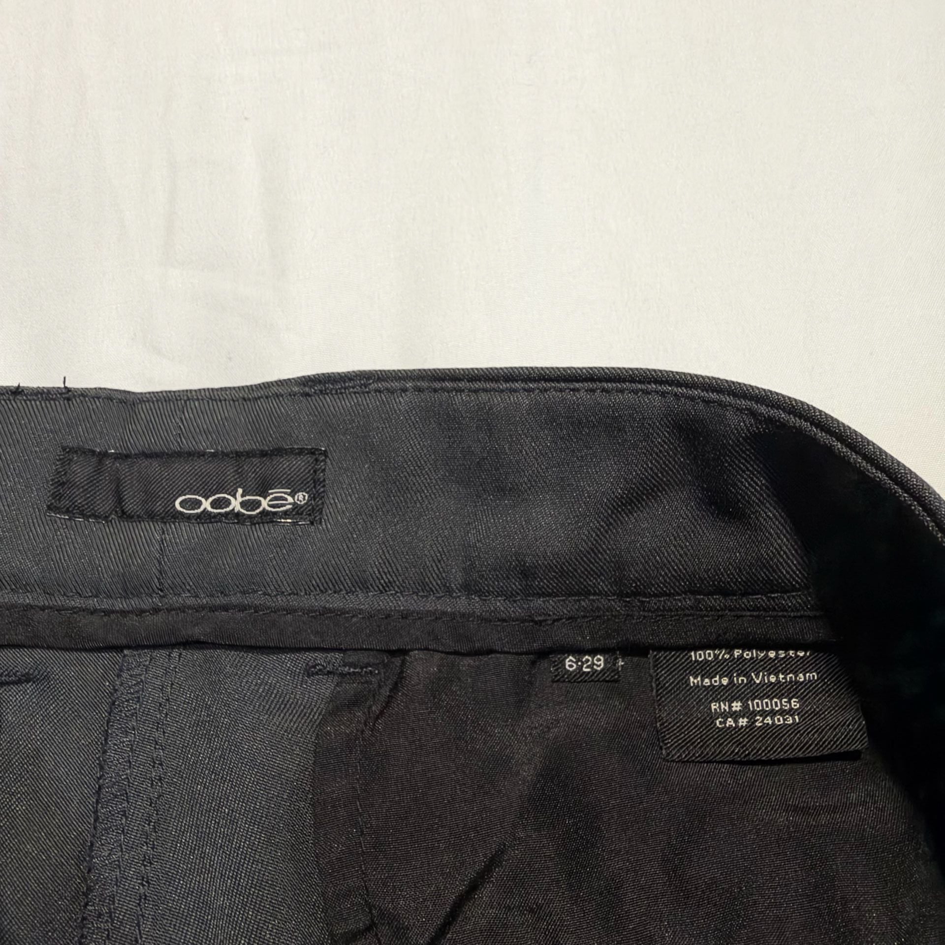 oobe Dress Pants Size 6x29 Charcoal Gray Polyester 5