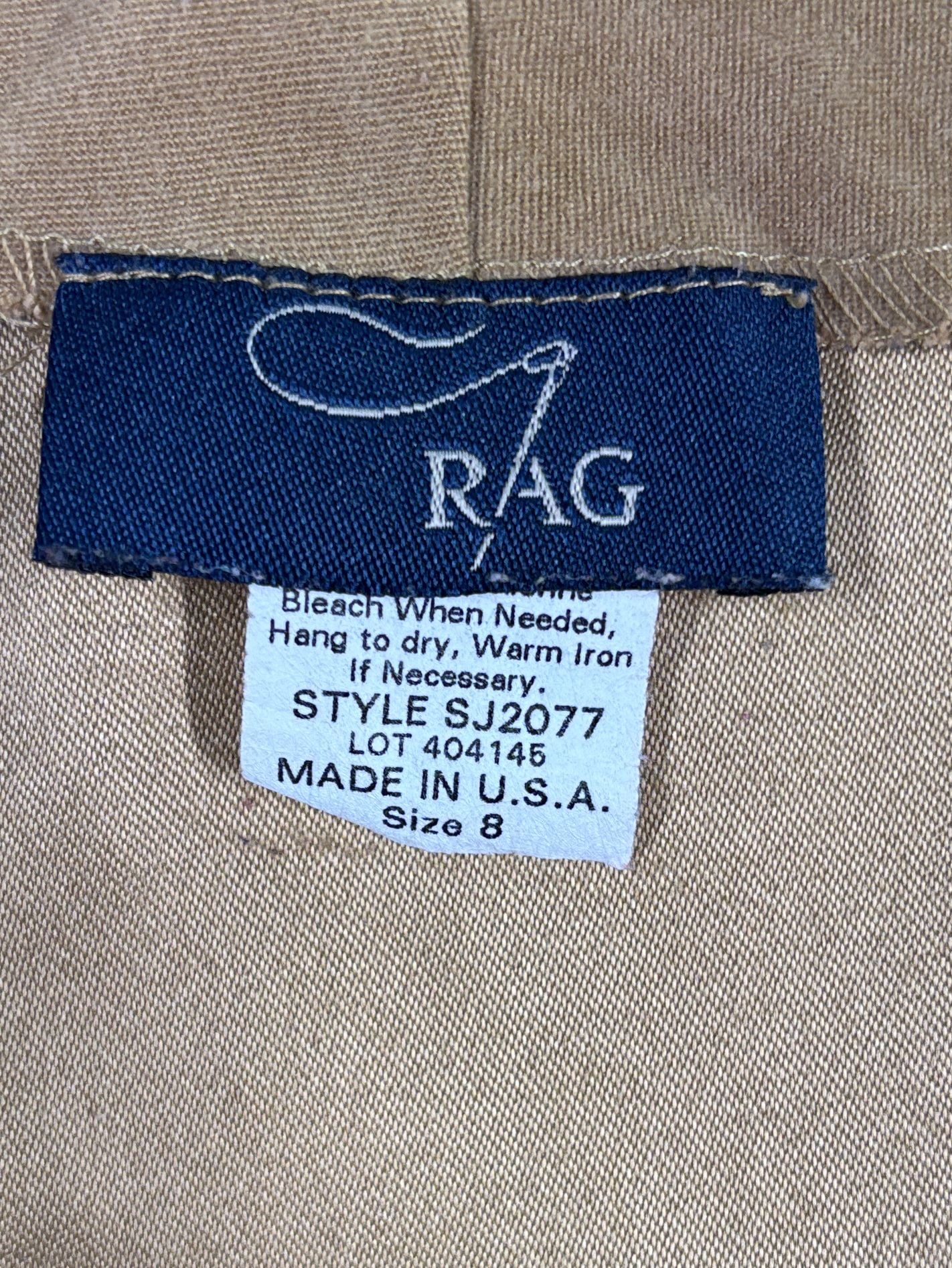 Rag Mini Skirt Brown Cotton Size 8 4