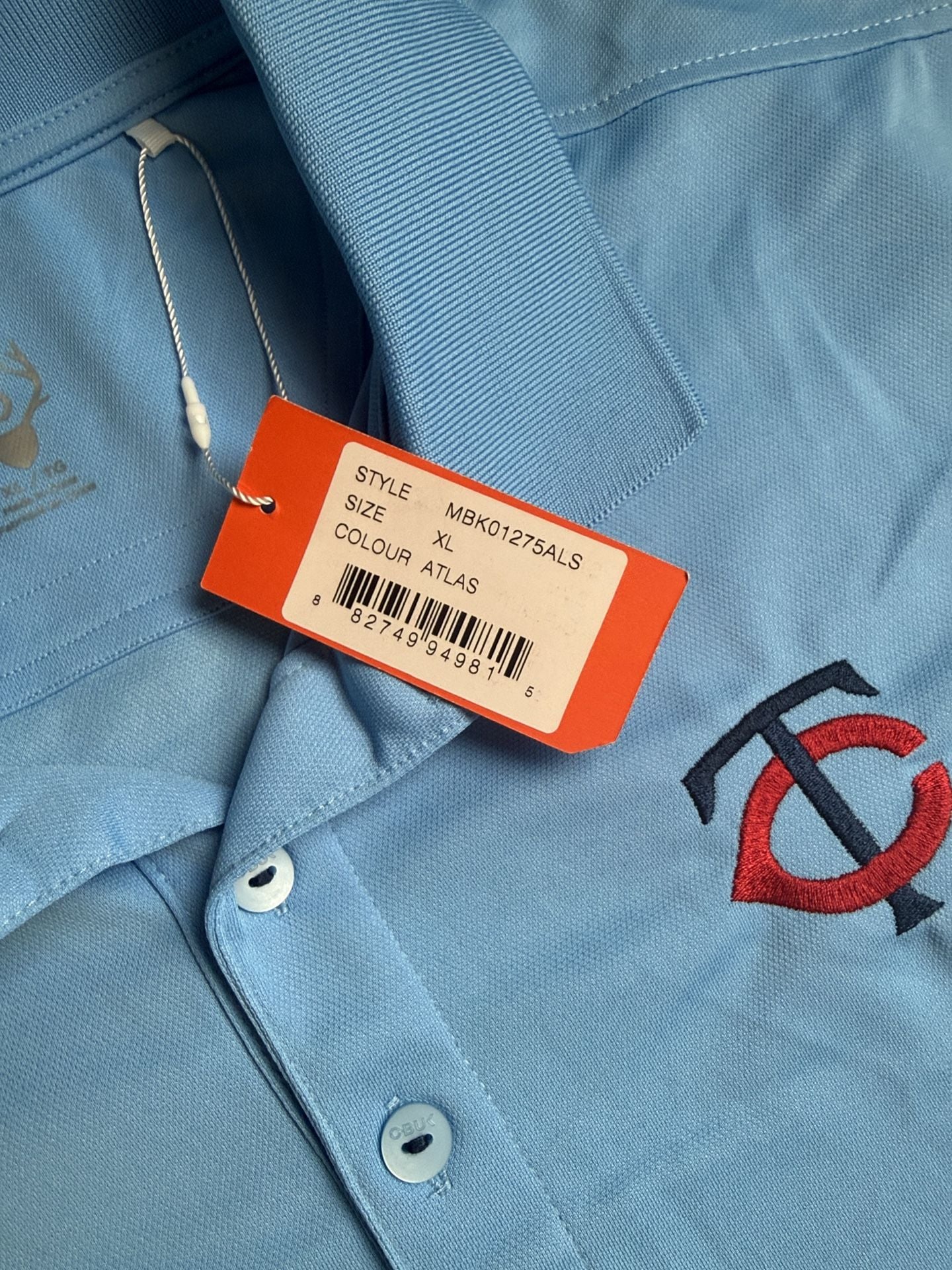 Cutter & Buck Minnesota Twins MLB Polo Size XL Light Blue CBUK 4