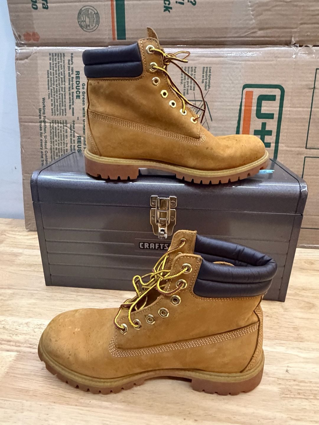 Timberland 6-Inch Premium Waterproof Boot Size 10M Wheat Leather 3