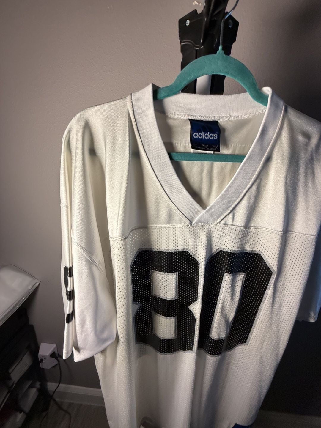 Adidas Football Jersey Size XL White 80 Number 6