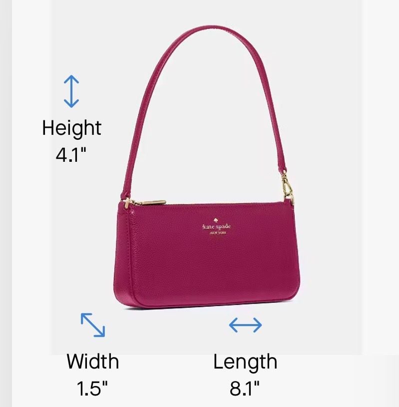 Kate Spade Gemini MiniConvertible Wristlet Dark Raspberry Pink Leather KP134 NEW 6