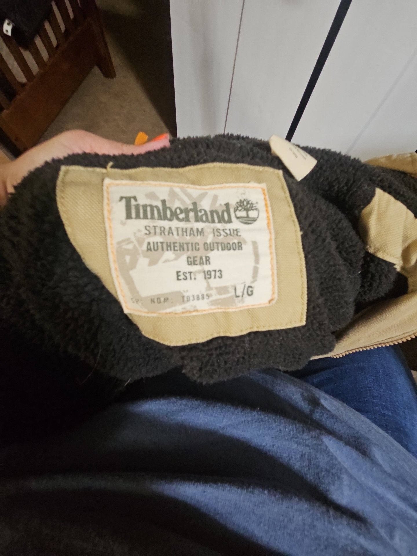 Timberland Stratham Issue Faux Fur Hooded Jacket Size L 3