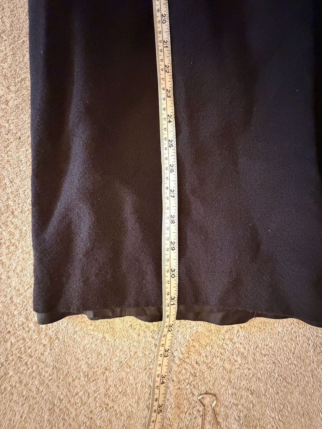 VTG Sergio Sant' Angelo Black 100% Wool Button Front Skirt Golden Collection 7