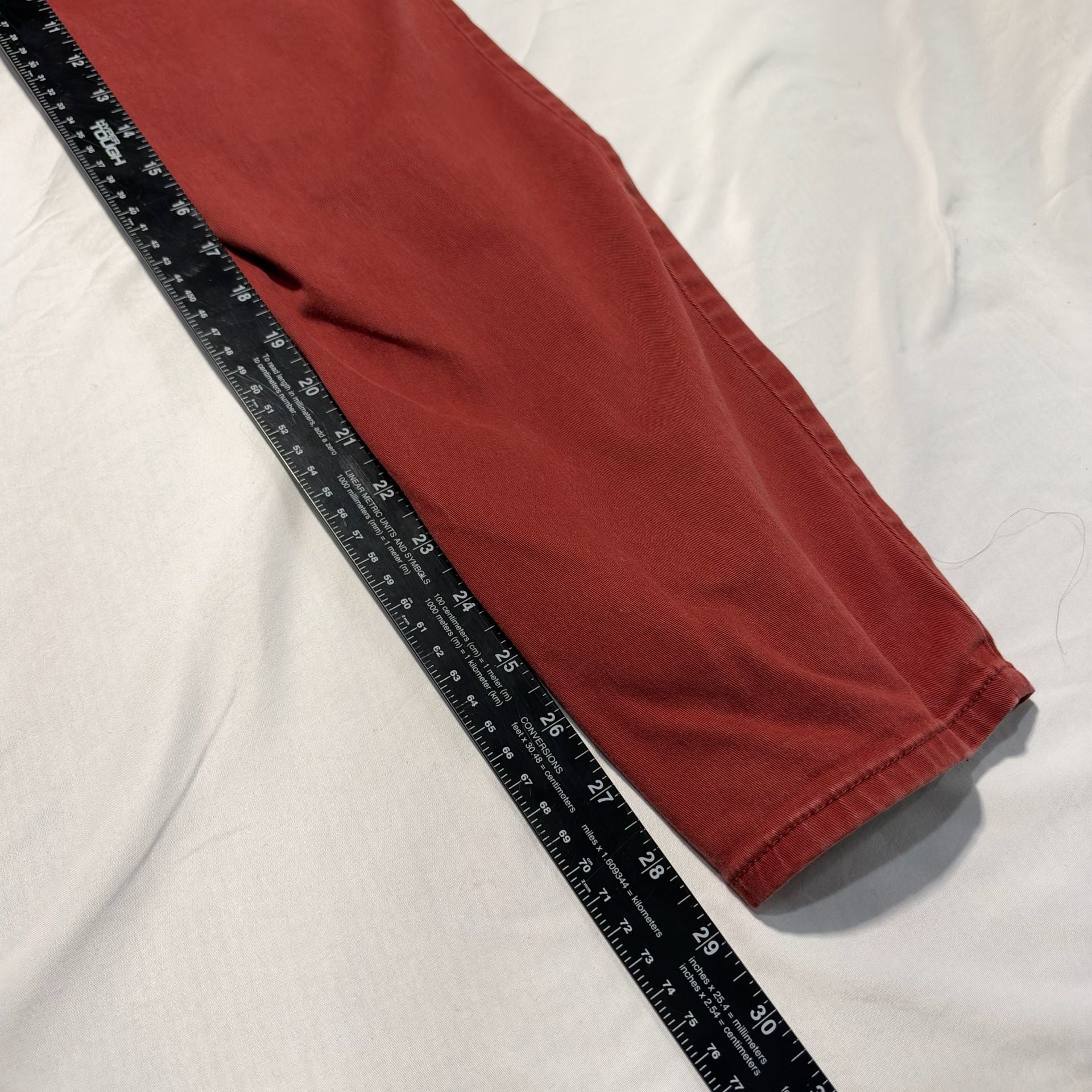 Anthropologie Utility Pants Size 12 Red Straight Leg 6