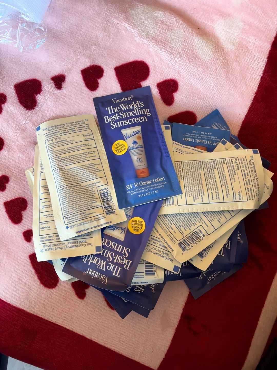 Vacation SPF 50 Classic Lotion Sunscreen 10 Sample Packets Lot 2