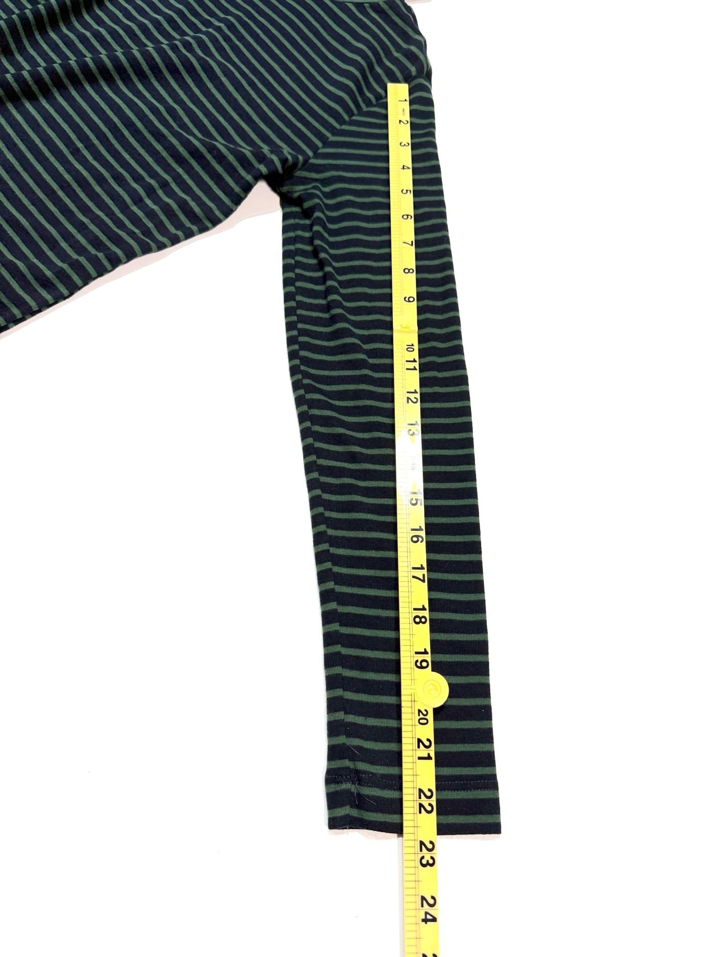 Eddie Bauer Women's Striped Turtleneck Size L Heritage Americana Old Money Quiet Luxury Preppy Indie Vanguard Navy Forest Green Stripe Long Sleeve Cotton Jersey Fall Holiday 2024 Layering Top Fitted Stretch 6