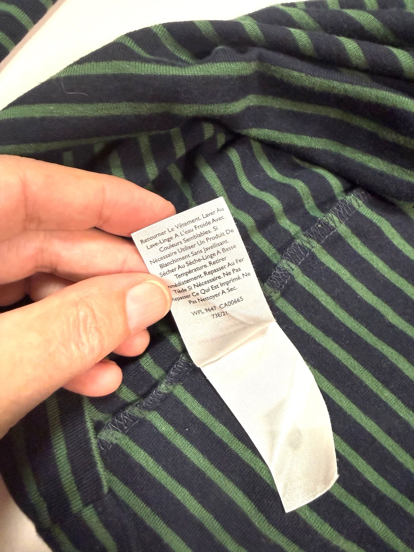 Eddie Bauer Women's Striped Turtleneck Size L Heritage Americana Old Money Quiet Luxury Preppy Indie Vanguard Navy Forest Green Stripe Long Sleeve Cotton Jersey Fall Holiday 2024 Layering Top Fitted Stretch 10