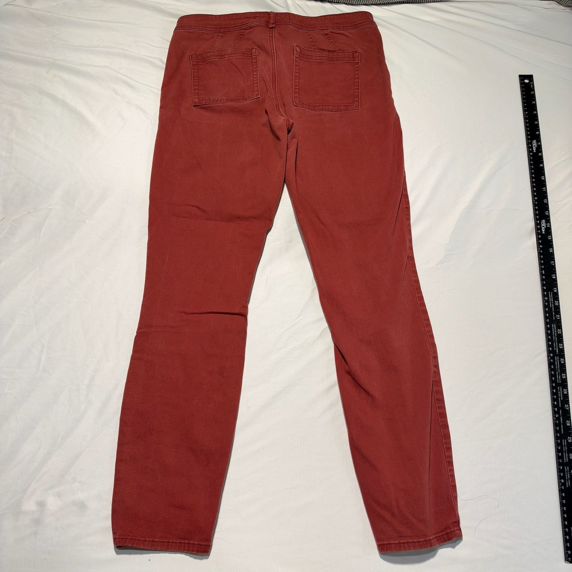 Anthropologie Utility Pants Size 12 Red Straight Leg 5