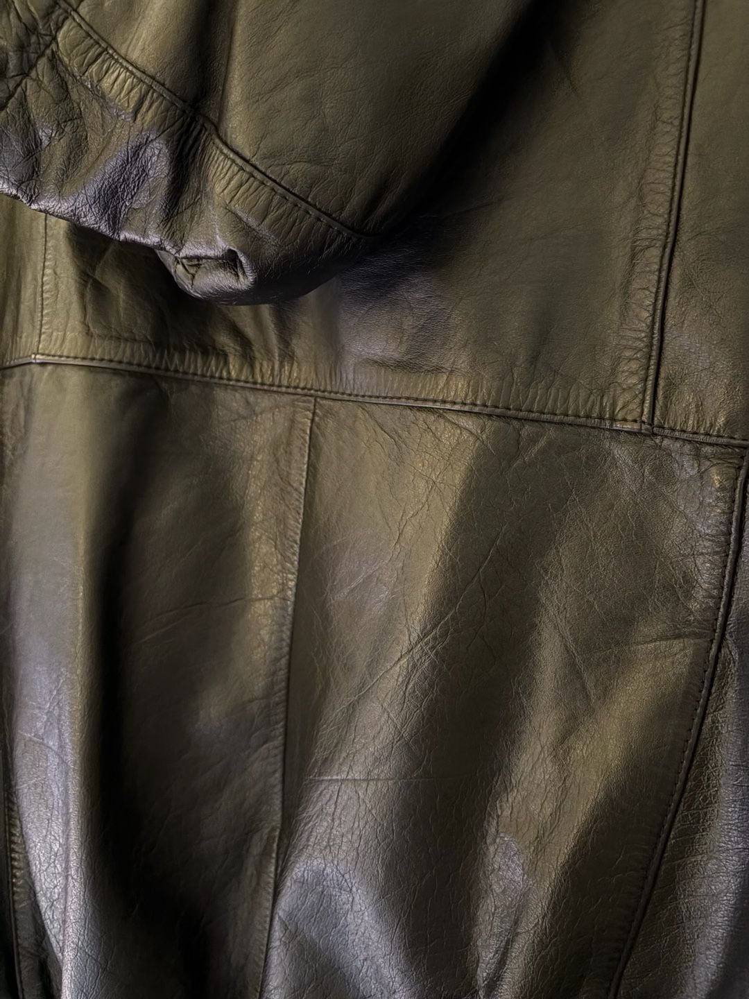 Casablanca Leather Bomber Jacket Size 44 Black Hooded 8