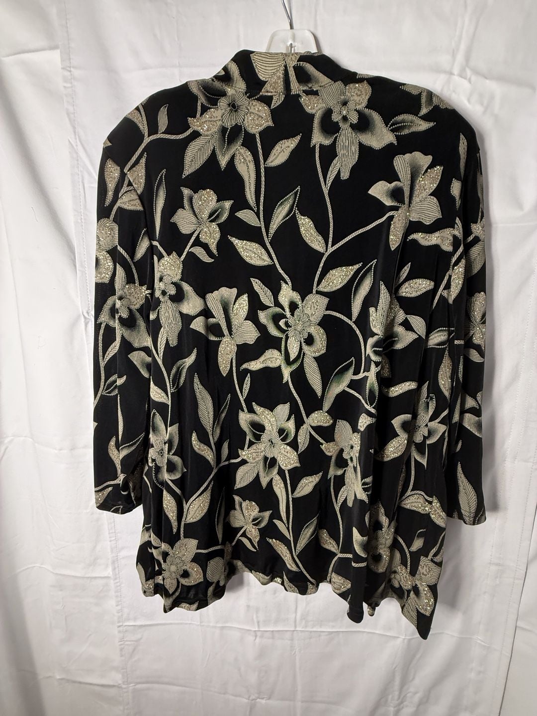 ONYX Nite 2-Piece Top & Jacket Set Size 2X Black Gold Floral 7