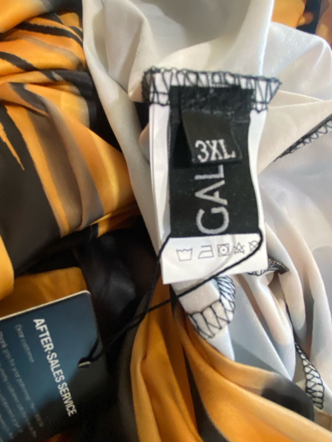 Tiger Stripe Print Maxi Caftan Dress Gold Black V-Neck One Size 13