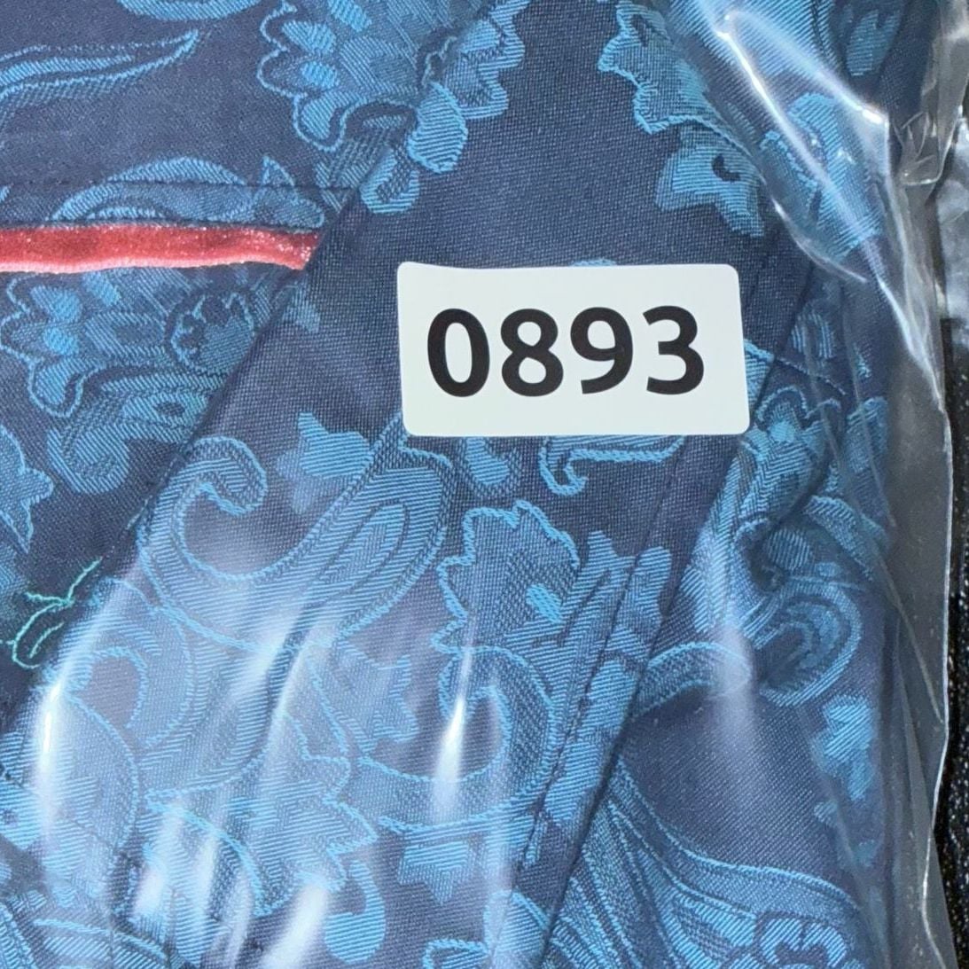 100% Cotton Tasso Elba Blue Paisley Dress Shirt Size L 16-16.5 8