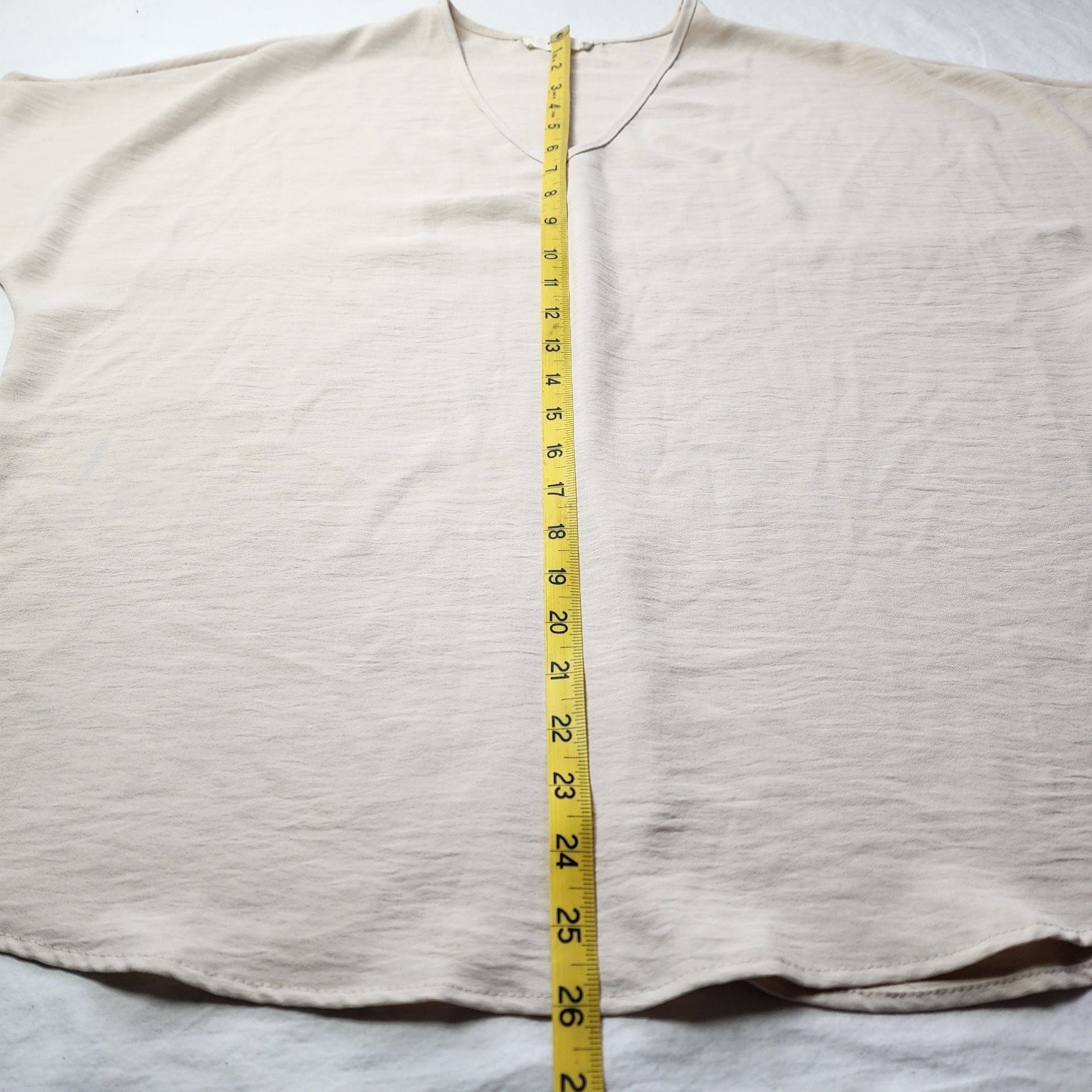 Entro V-Neck Short Sleeve Top Cream 2XL 7