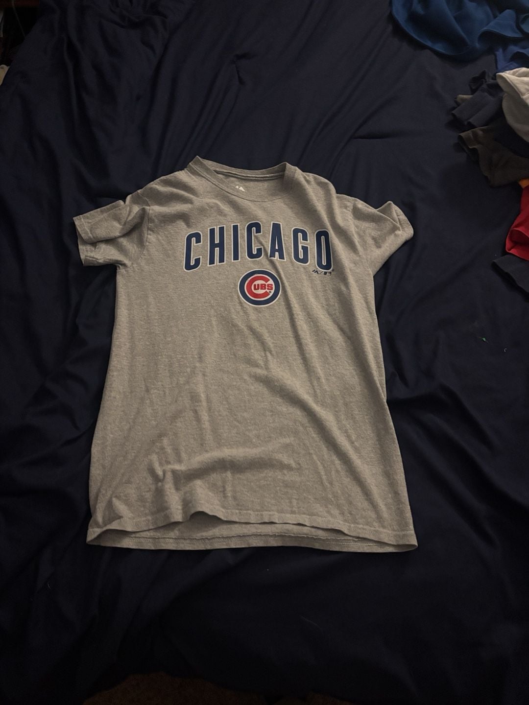 Majestic Chicago Cubs T-Shirt Size S Gray MLB Baseball 2