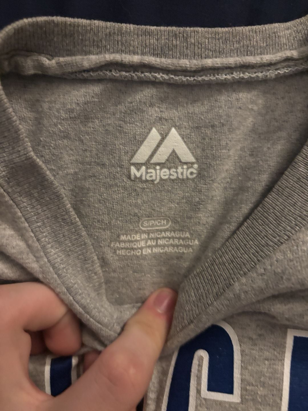 Majestic Chicago Cubs T-Shirt Size S Gray MLB Baseball 3