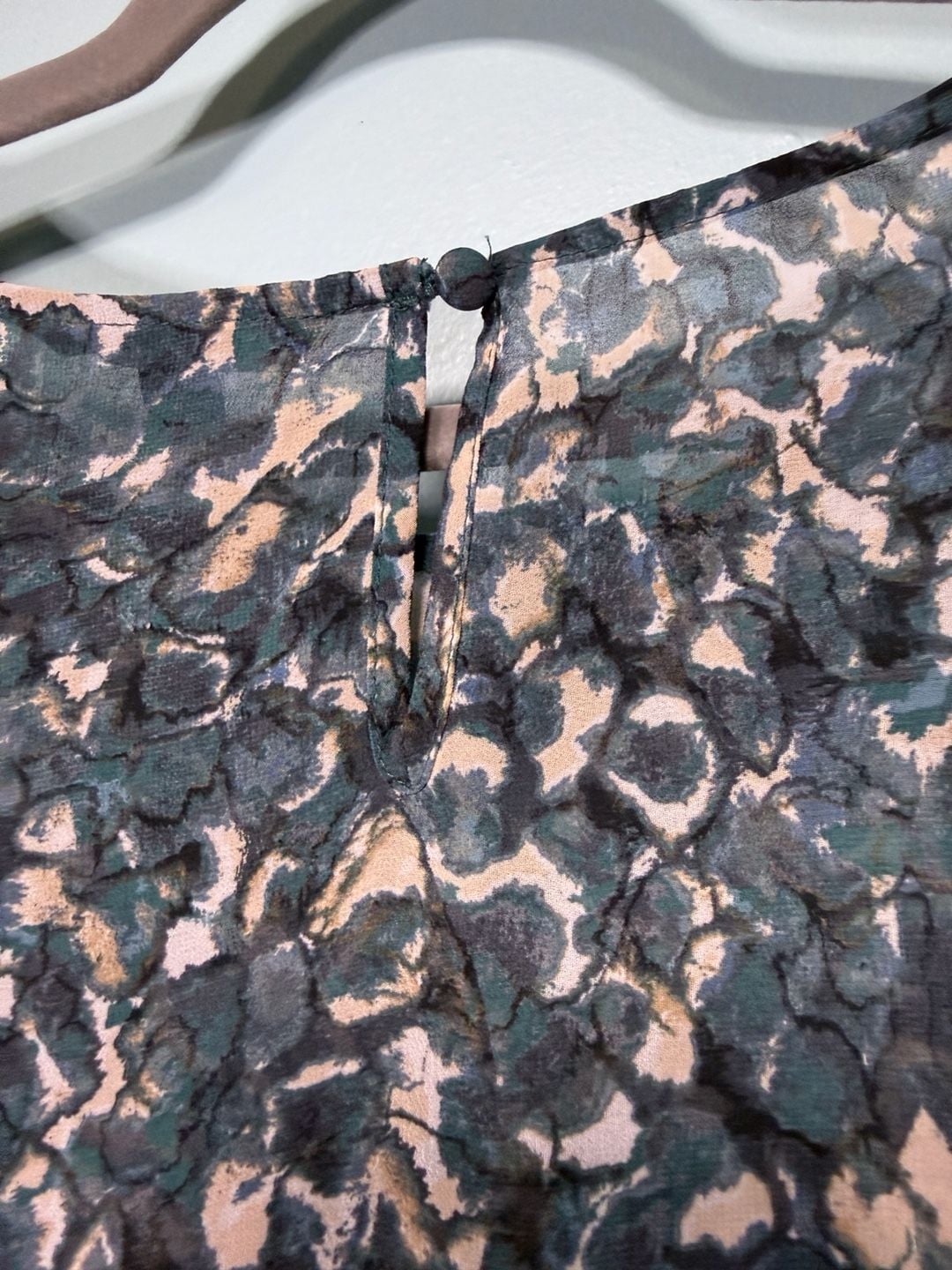 Zac & Rachel Blouse Size L Multicolor Animal Print Long Sleeve 6