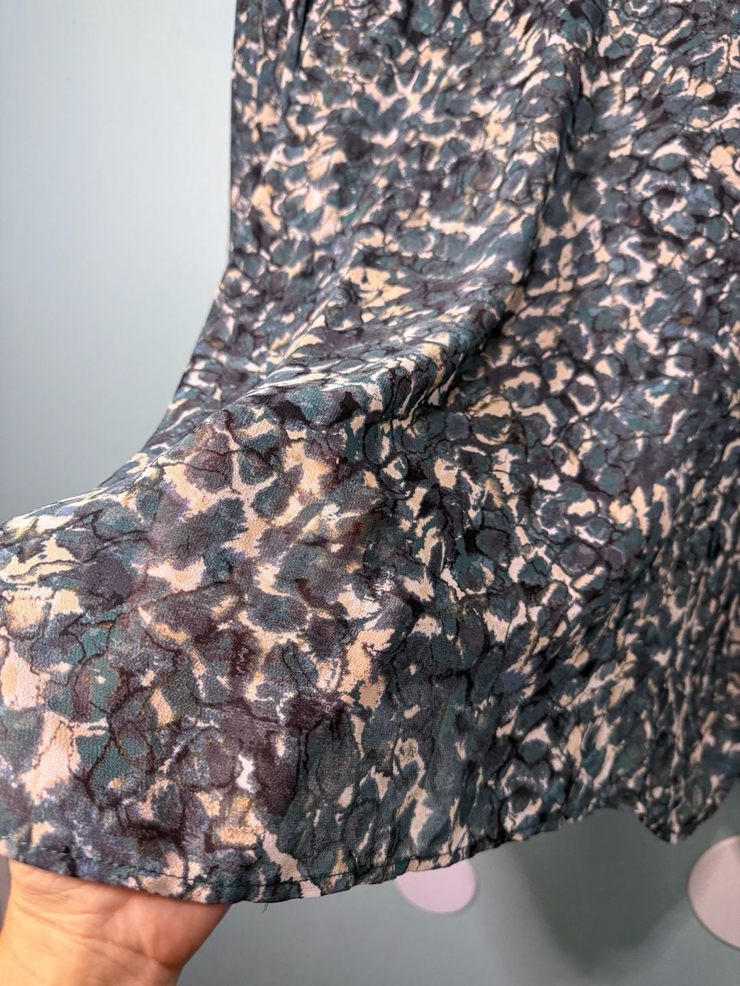 Zac & Rachel Blouse Size L Multicolor Animal Print Long Sleeve 7