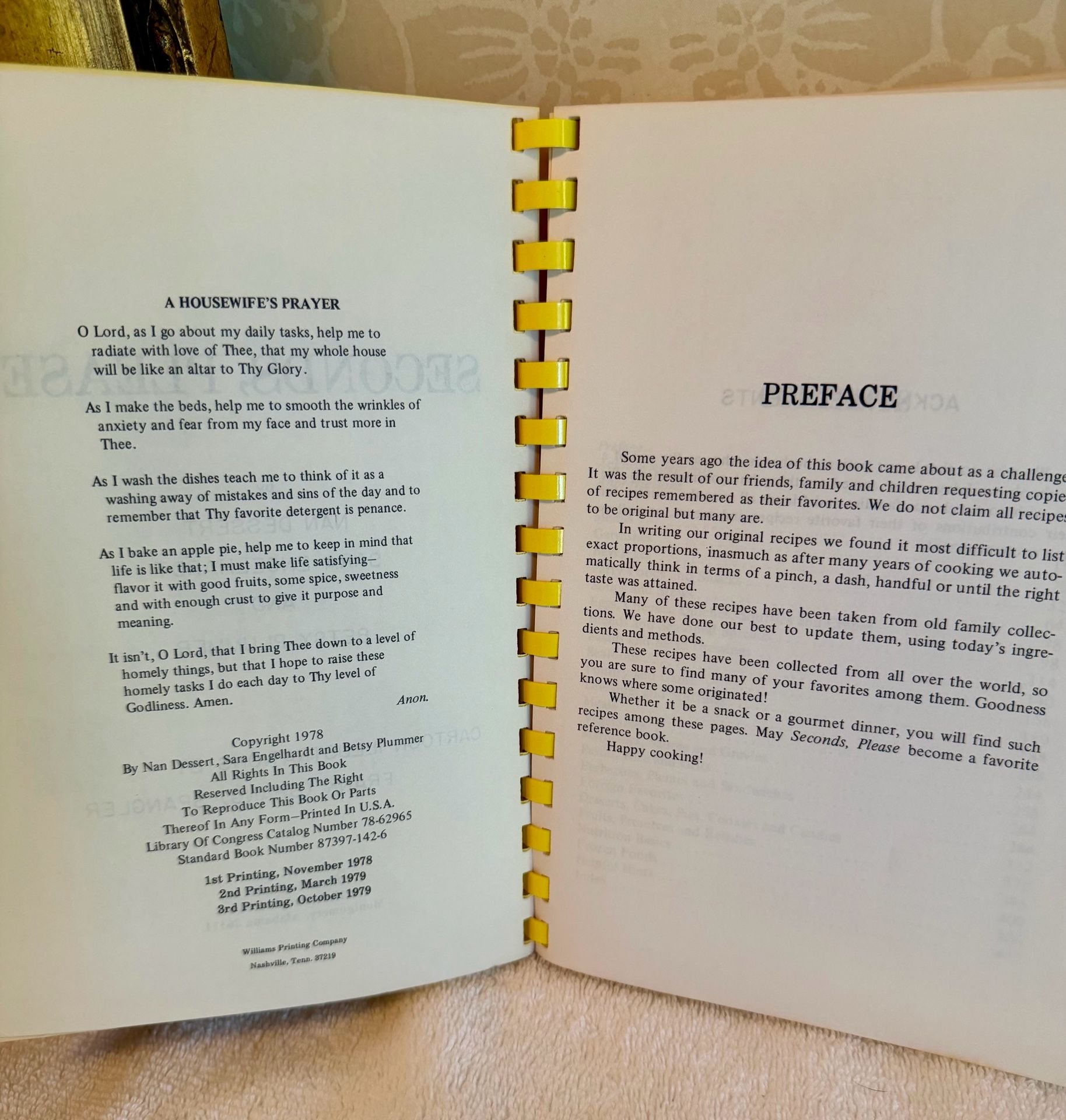SIGNED Seconds Please Cookbook Nan Dessert Sara Engelhardt Betsy Plummer 1979 6