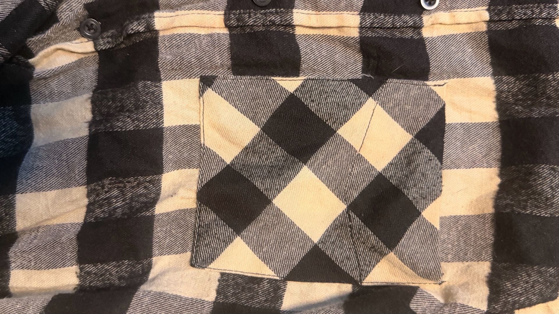 BoohooMAN Buffalo Plaid Flannel Button-Down Shirt Yellow Black 6