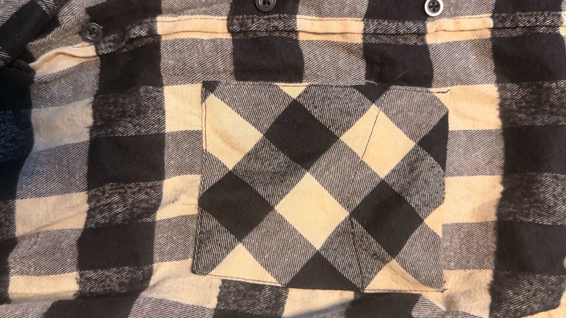 BoohooMAN Buffalo Plaid Flannel Button-Down Shirt Yellow Black 7