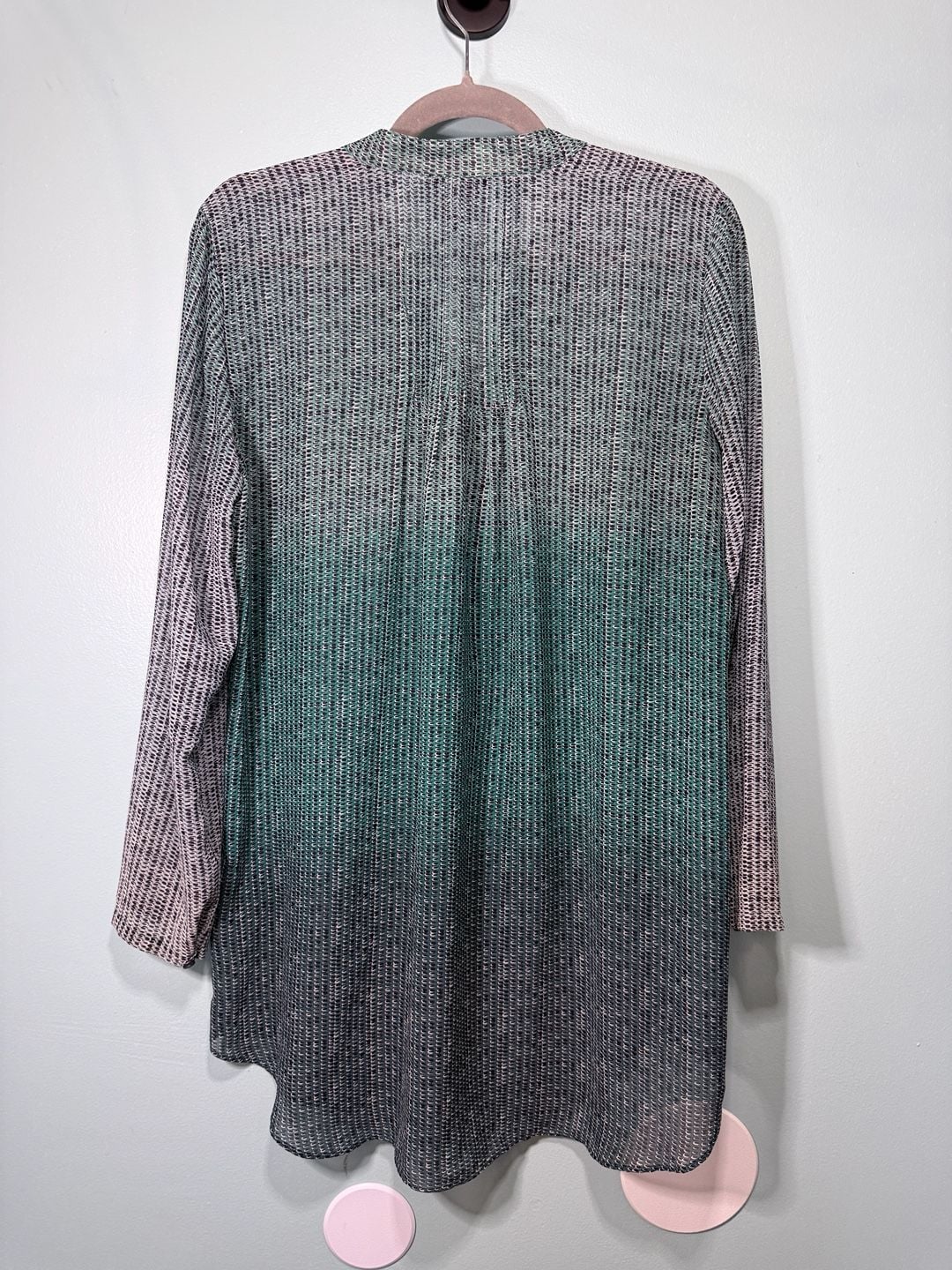 NIC+ZOE Ombre Button Down Shirt Size L 3