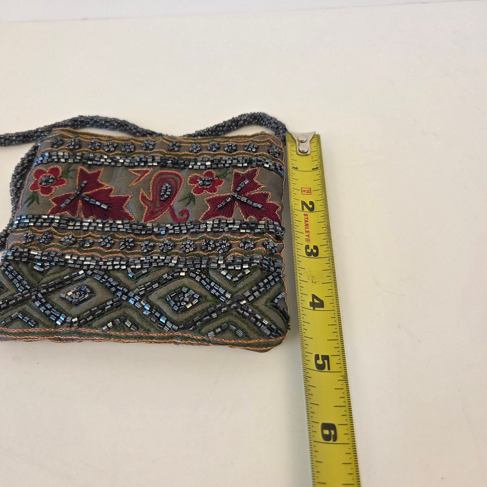 Vintage Target Y2K Beaded Crossbody Bag Embroidered Floral 7